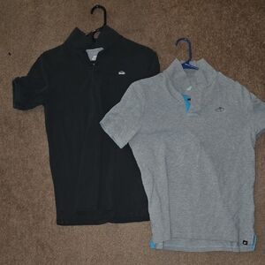 Kids Vintage Nike XL Polo Shirt Set - Black and Gray